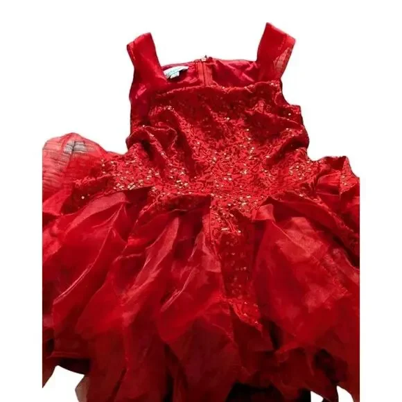 Chasing Fireflies Sweet Devil Costume Sequin Lace Leggings Dress Cosplay - Picture 5 of 12